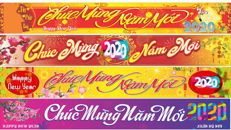 Download Băng Rôn Chúc Mừng Năm Mới Vector Corel CDR Part15