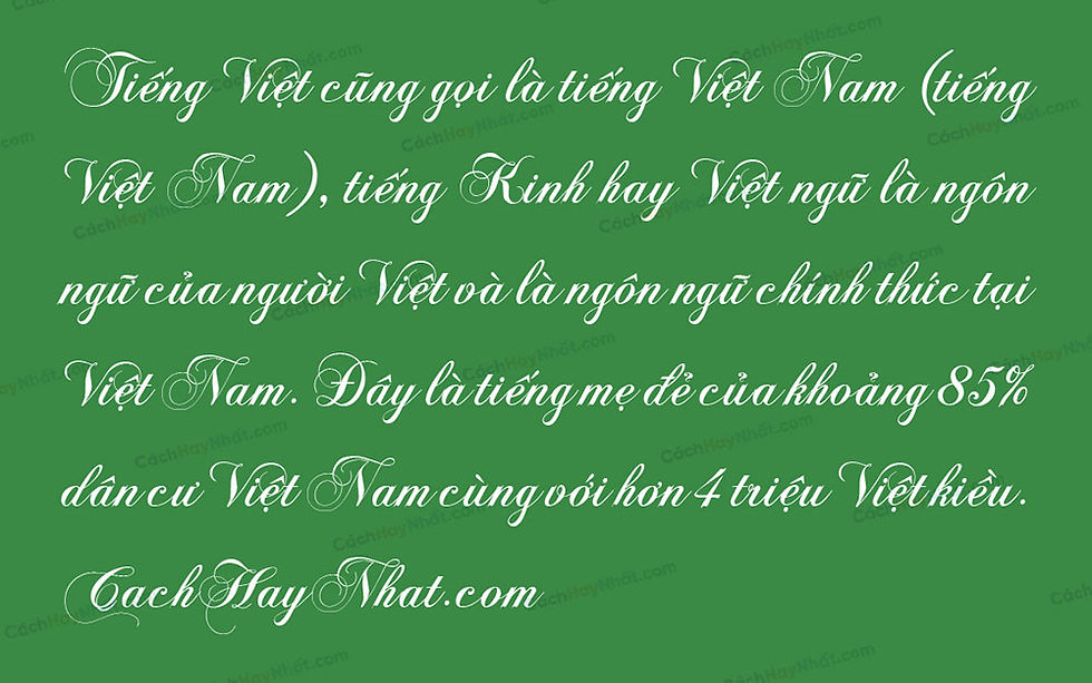 đoạn văn bản font VNF Chops Normal Việt hóa