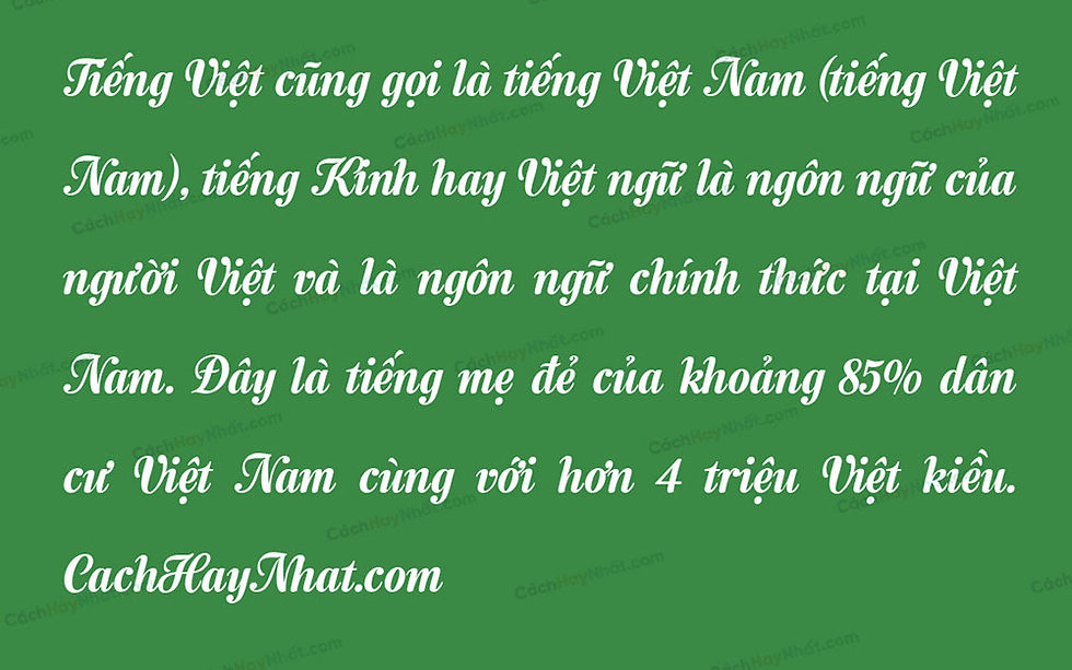 đoạn văn bản font VNF Semilla Việt hóa