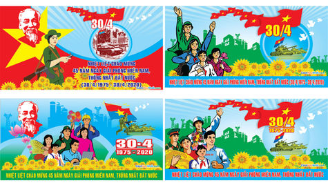Băng Rôn Giải Phóng Miền Nam 30-4 Và Quốc Tế Lao Động 1-5 File Vector 20