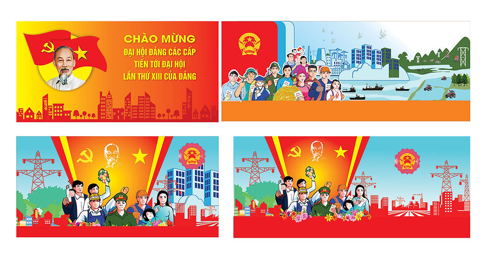 Vector Đại Hội Đảng Mẫu Pano Biển Bảng