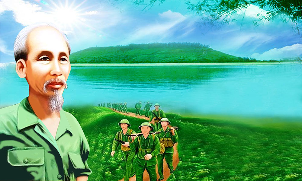 Bác Hồ Hành Quân File PSD Photoshop