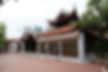 Mặt nam đền Bia Bà với Đài kỷ niệm ở cuối sân