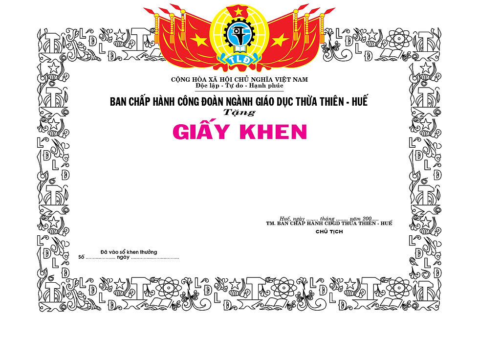 Mẫu Giấy khen bằng khen giấy chứng nhận vector