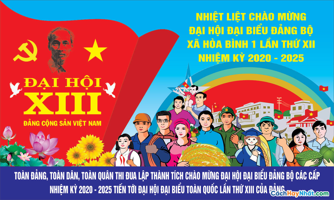 Pano Signs The Party Congress Vector - Pano Biển Bảng Đại Hội Đảng
