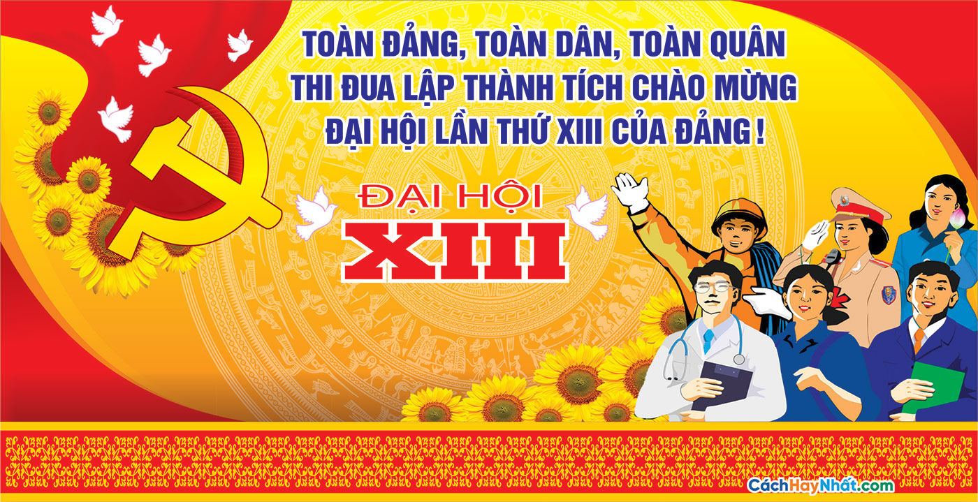 Pano Signs The Party Congress Vector - Pano Biển Bảng Đại Hội Đảng