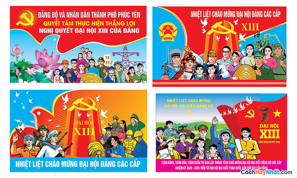 Vector Đại Hội Đảng Mẫu Pano Biển Bảng