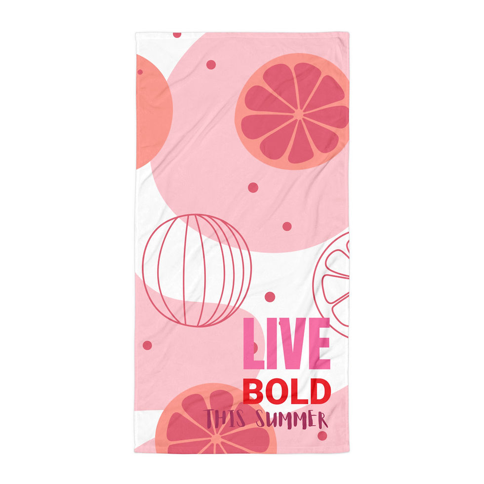 Strandtuch "Live Bold this summer"