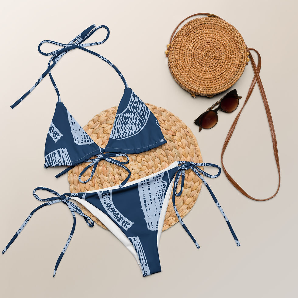 Marina Blue Bikini-Badeanzug