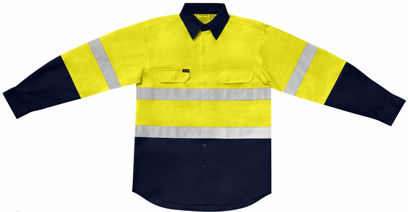 Hi Vis Lightweight Breathable Taped Long Sleeve Shirt (Embroidery Available)