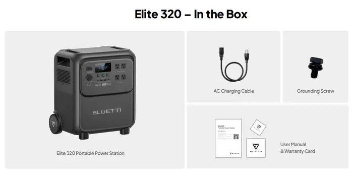 Thumbnail: BLUETTI Elite 320 Portable Power Station | 1,800W 3,200Wh