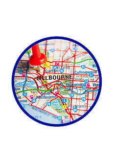 You First Melbourne Map with Pin