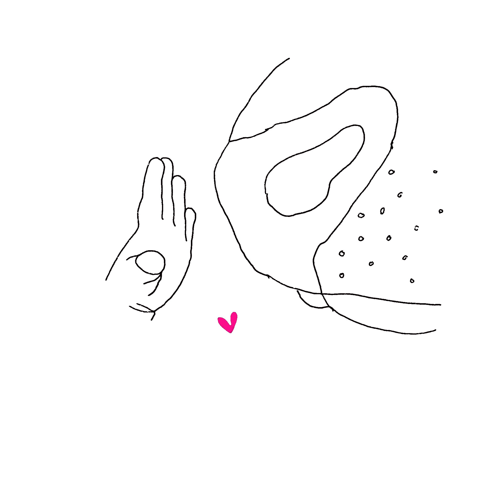 Kinderhand mit Kuhmaul