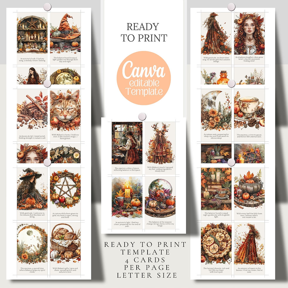 Miniatura: Mabon  Affirmation Card Set - 50 Cards