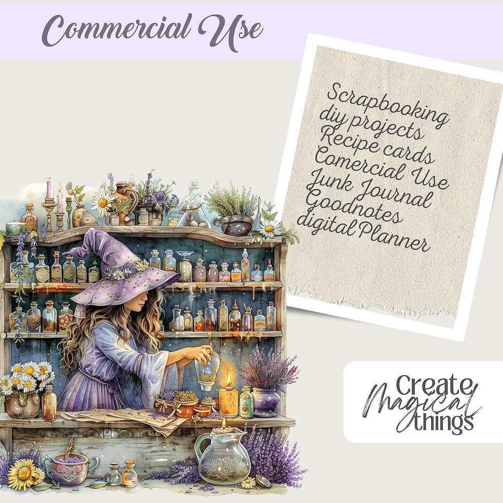 Miniatura: Herbal Witch Apothecary Shop Digital Stickers Set
