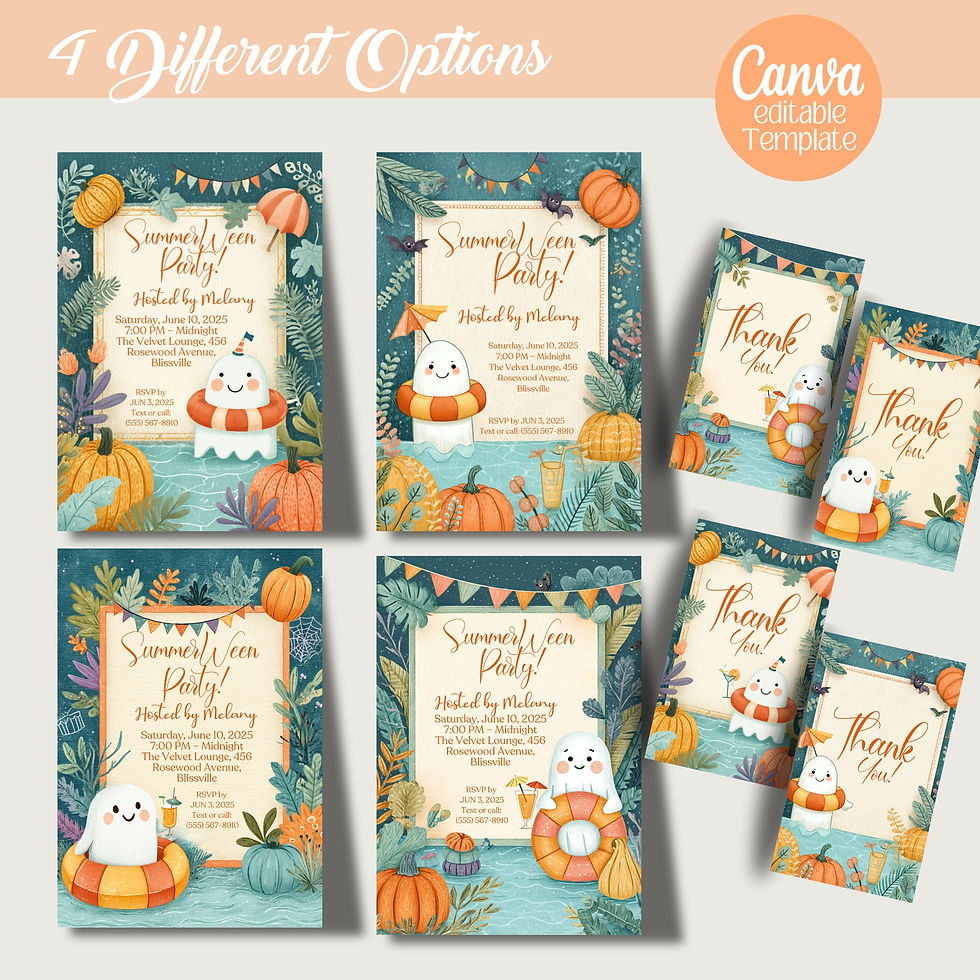 Miniatura: SummerWeen Party 1 - 2025 invitation bundle