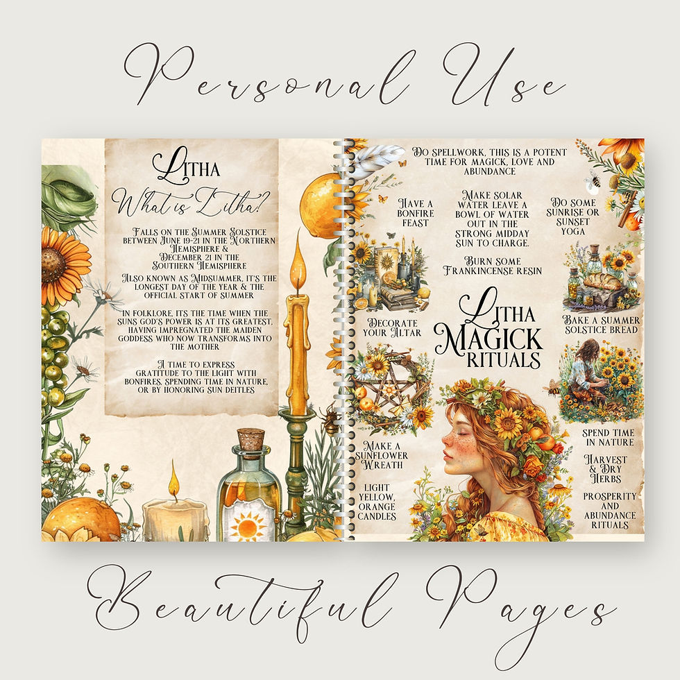 Thumbnail: Litha 7 Design Grimoire pages