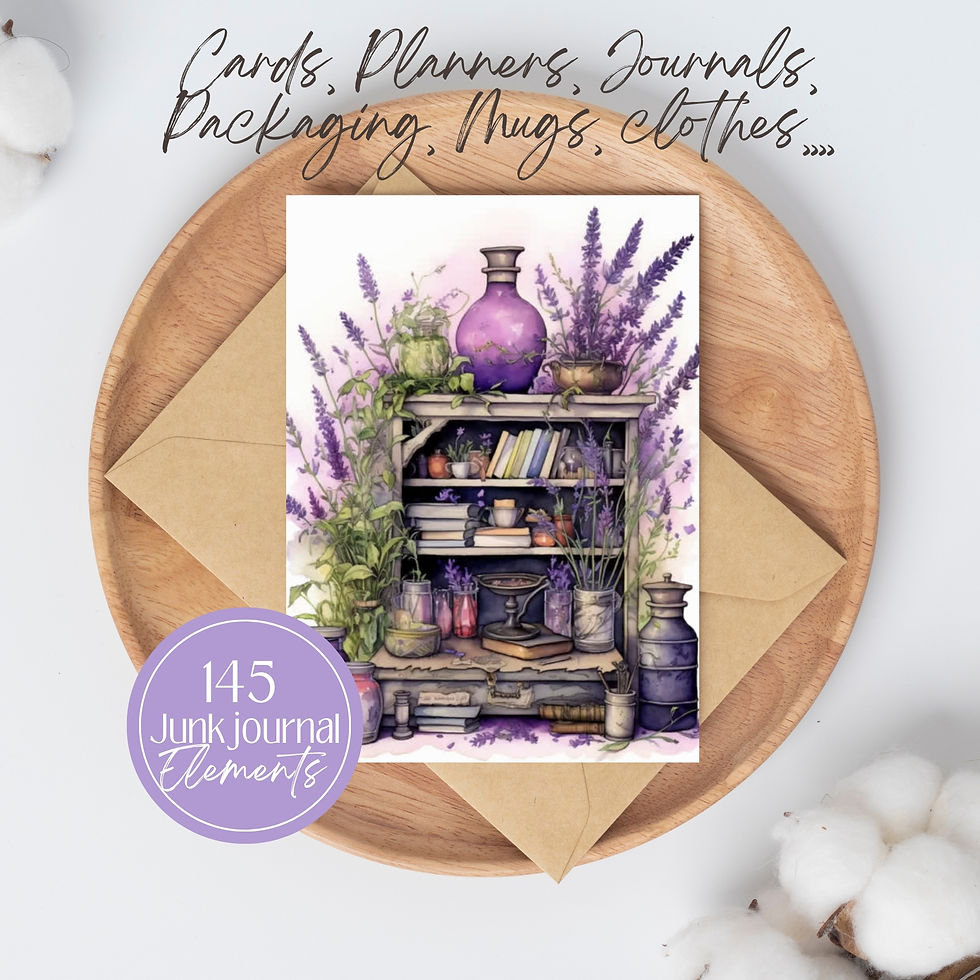 Thumbnail: Lavender Witch Stationary Set