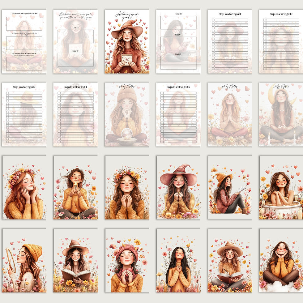 Thumbnail: Self Love Workbook for witches 110 pages - illustrations