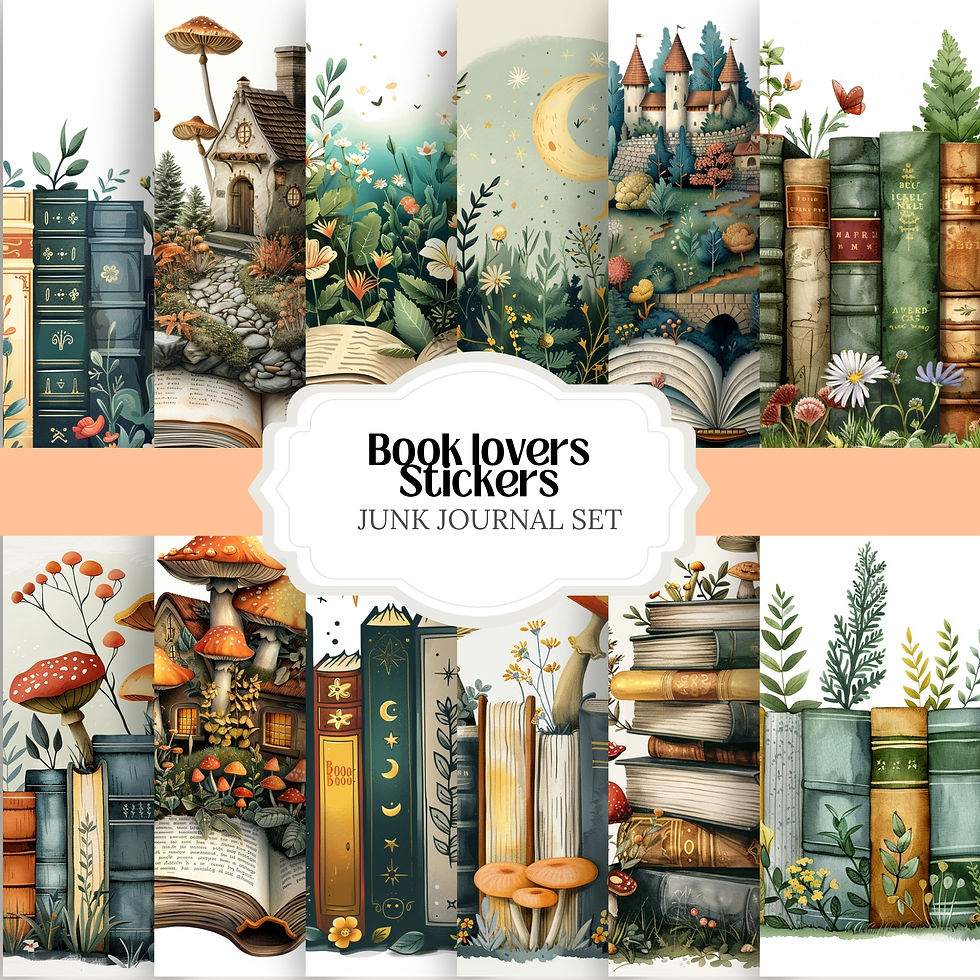 Miniatura: Book lovers Digital stickers Set