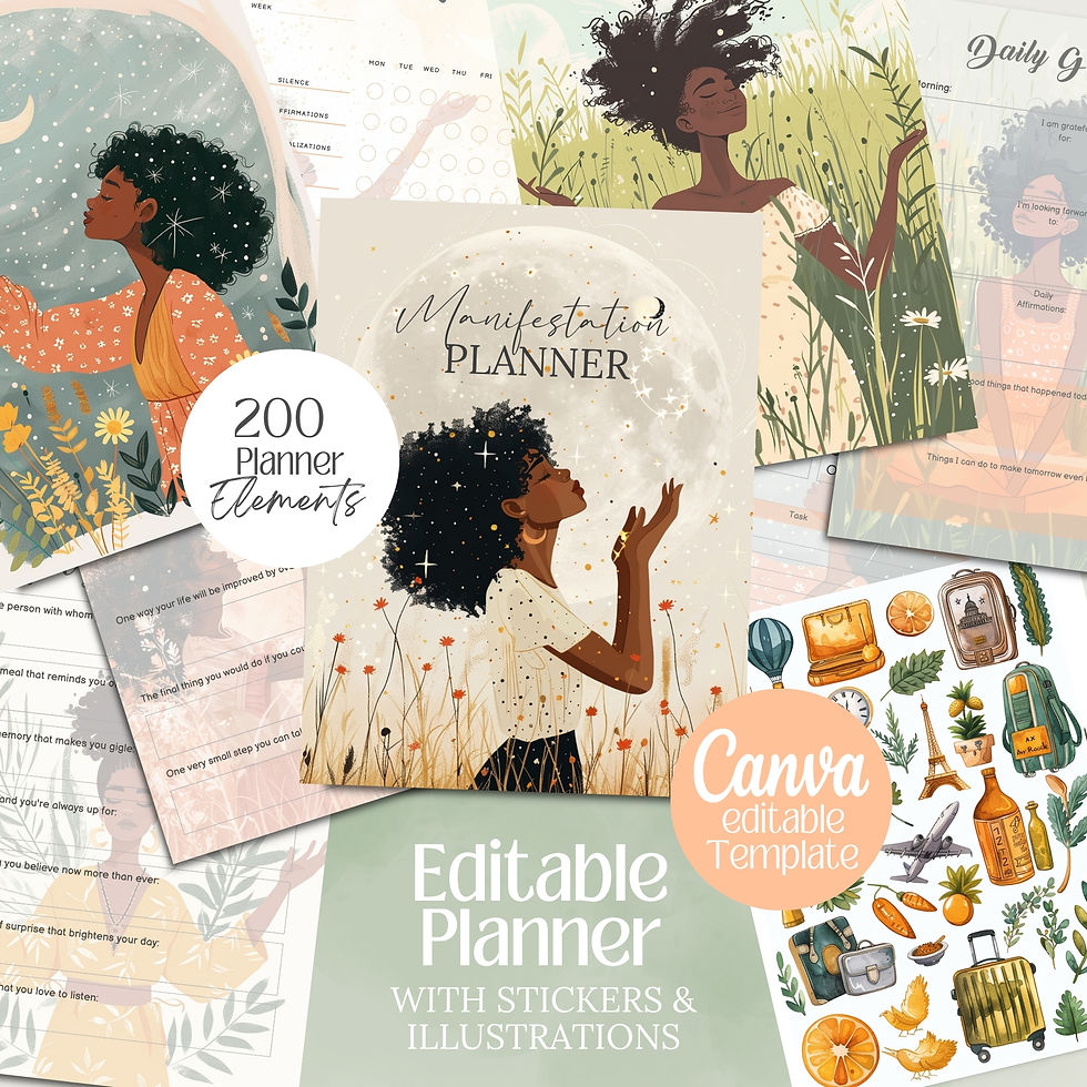 Thumbnail: Black Woman Manifestation Planner Set