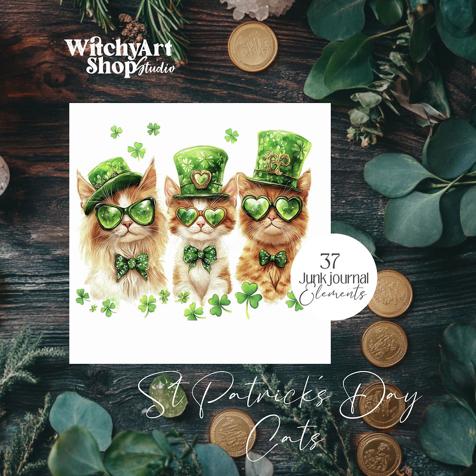 Thumbnail: St Patricks day Cats 37 clipart