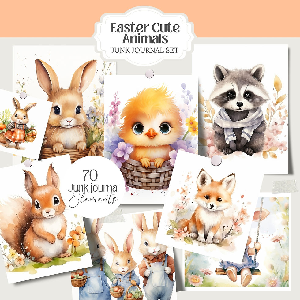 Thumbnail: Easter Cute Animals Clipart