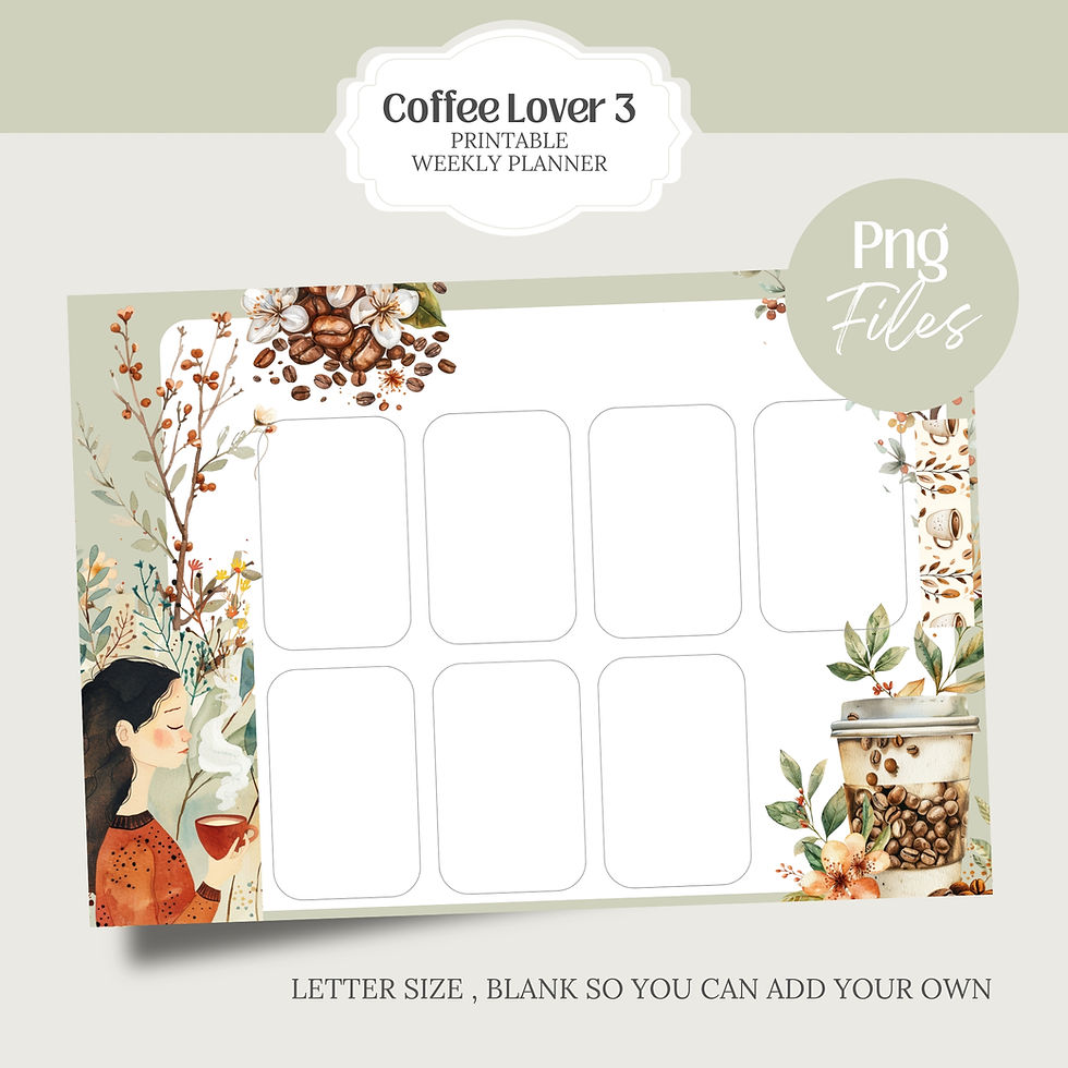 Thumbnail: Coffee Lover 3 Printable Weekly Planner