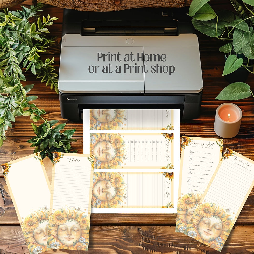 Thumbnail: Summer witch 2 Printable Notepad bundle Stationery