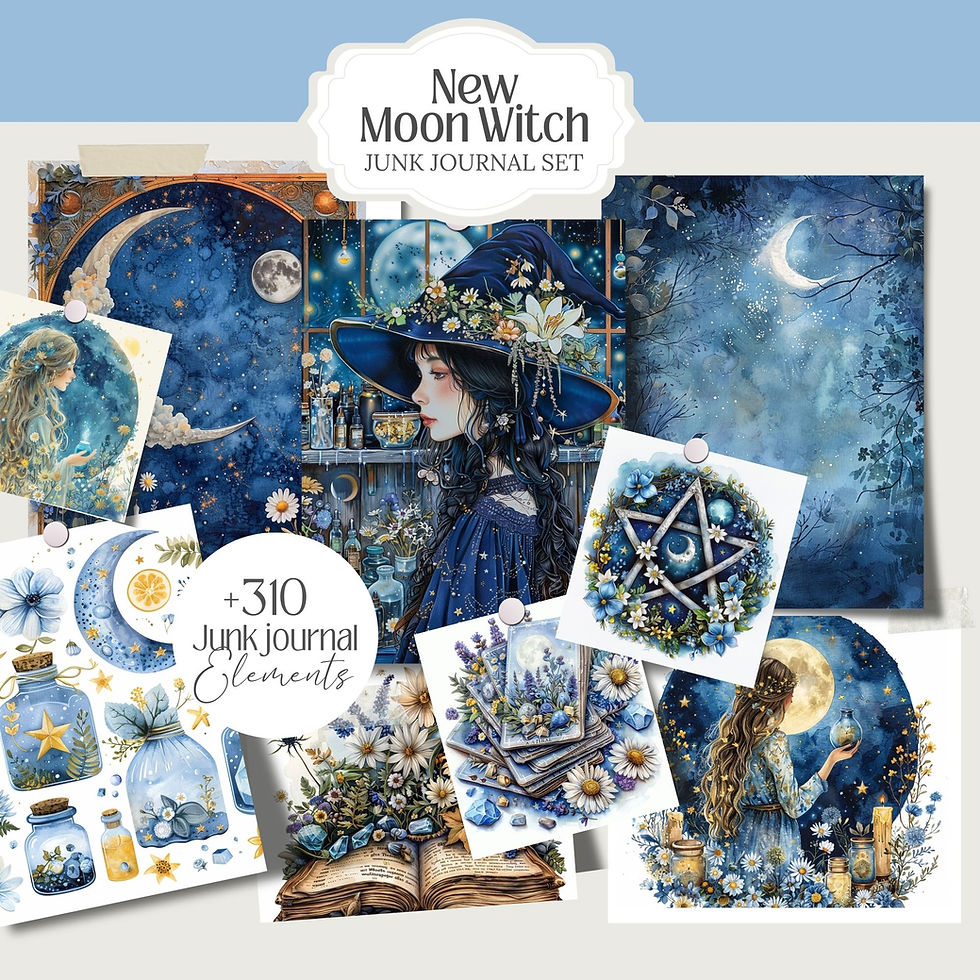 Thumbnail: New Moon Witch Stationery Set