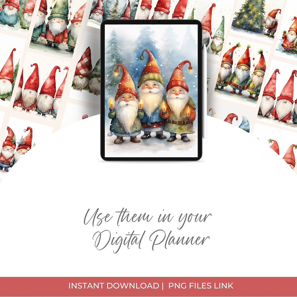 Miniatura: Christmas Gnomes Stationery Set