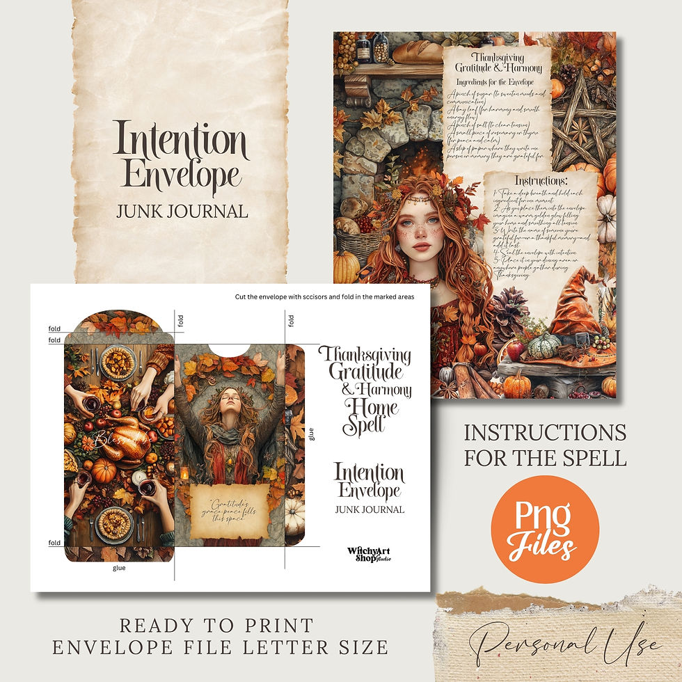 Thumbnail: Thanksgiving Gratitude and harmony intention envelope spell