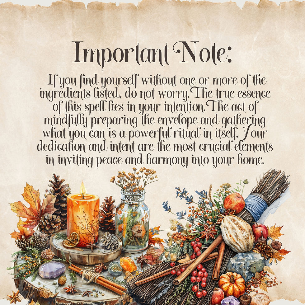 Thumbnail: Mabon Abundance at Home Spell printable envelope