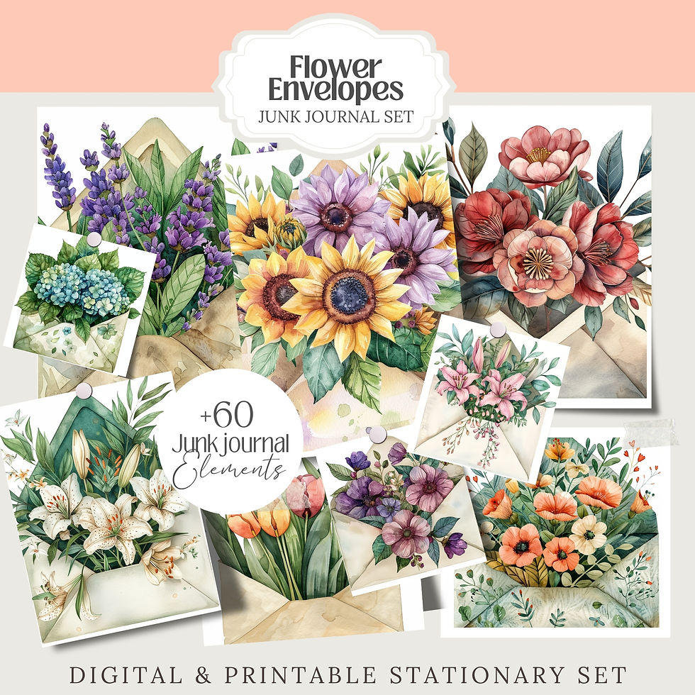 Thumbnail: Flower Envelopes Set