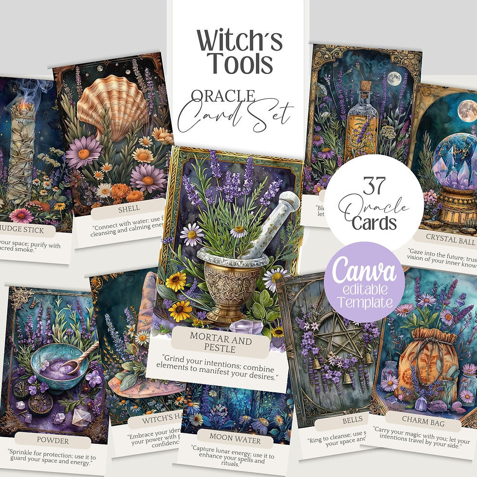 Thumbnail: Witch´s Tools Oracle Card Set - 37 Cards