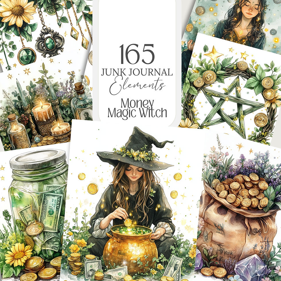 Miniatura: Money Magic Witch 165 Clip art set