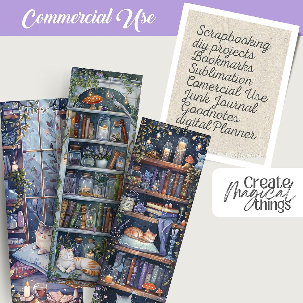 Thumbnail: Cat and Book Lovers Bookmark PNG