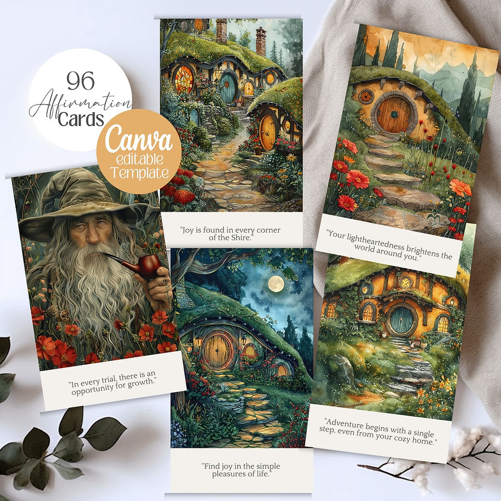 Thumbnail: Hobbits Affirmations Card Set - 96 Cards
