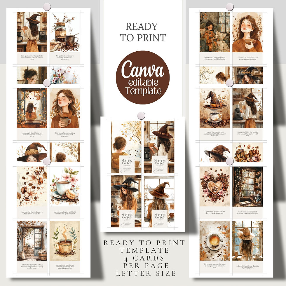 Miniatura: Morning Coffee Gratitude Affirmations Cards