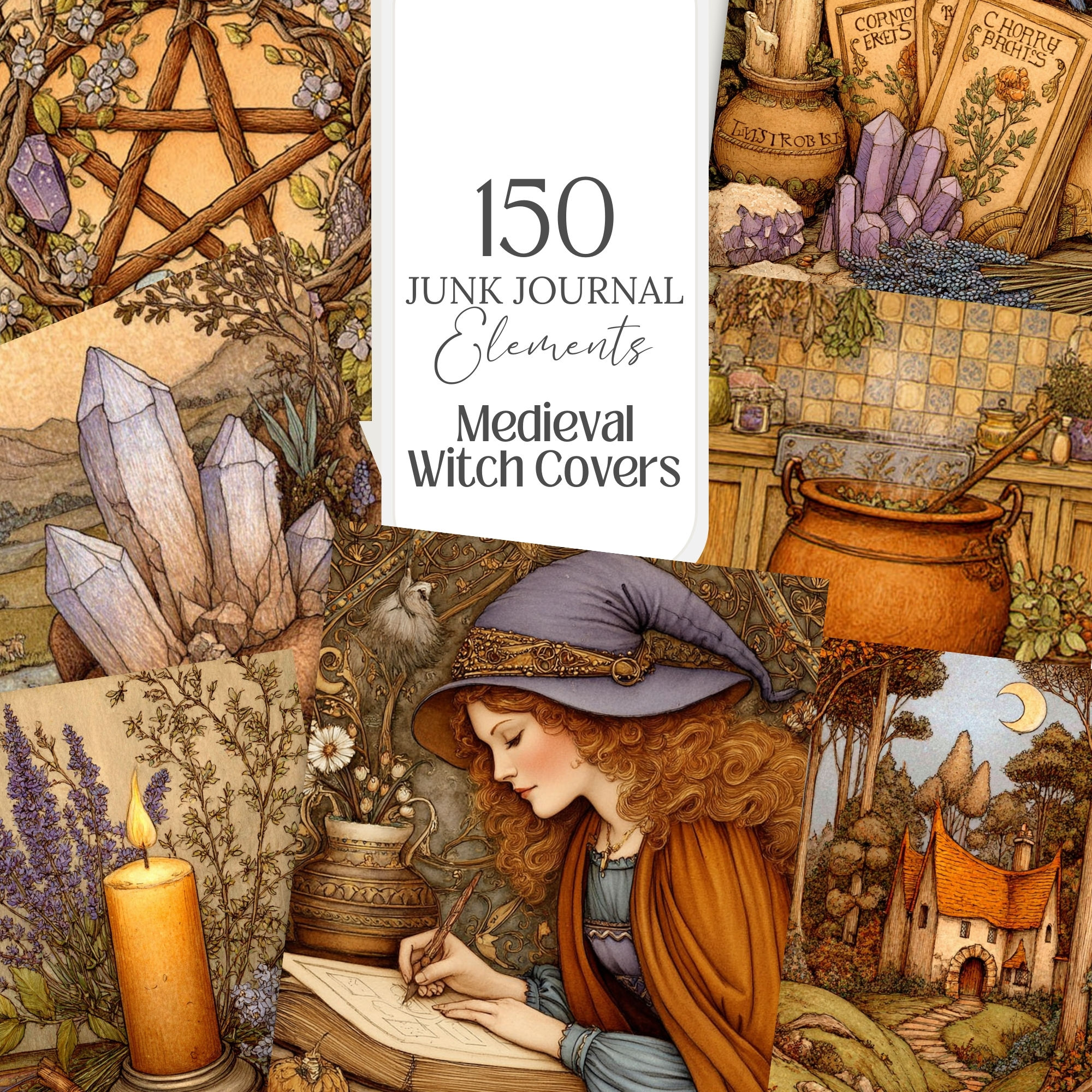 Medieval Witch 150 Cover Illustrations