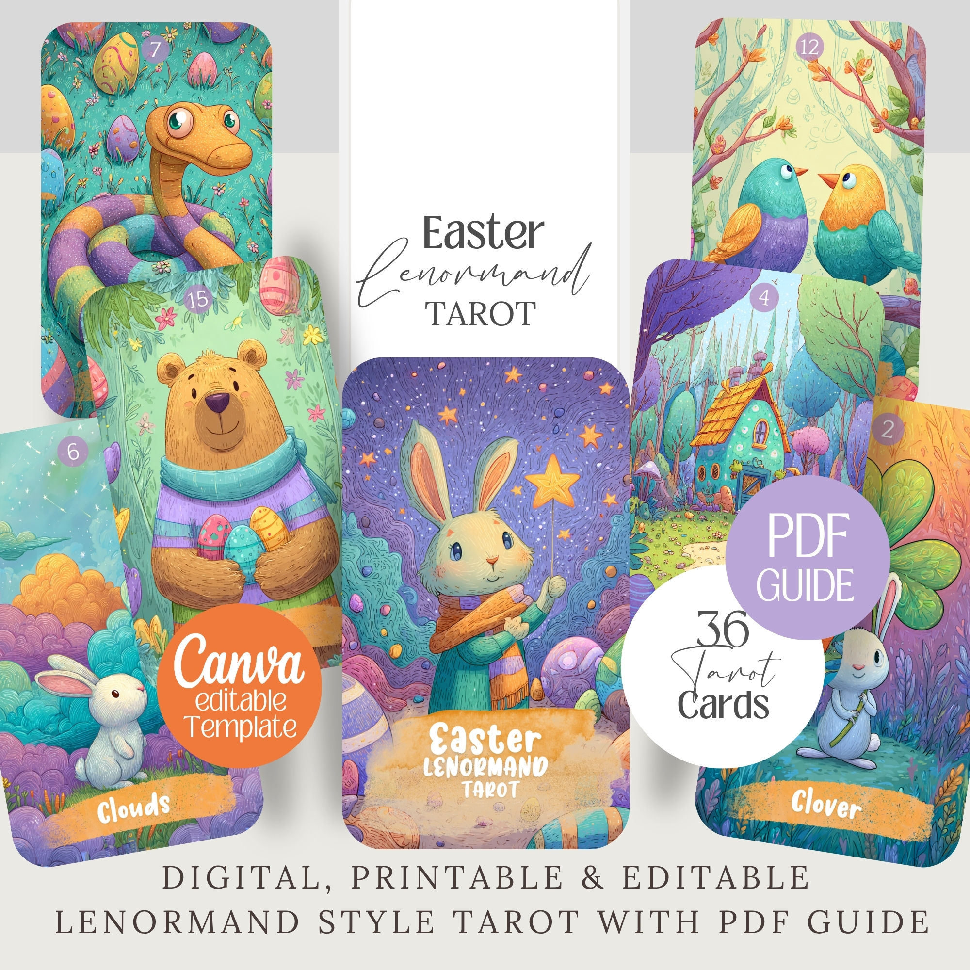 Easter Cartoon Lenormand Tarot