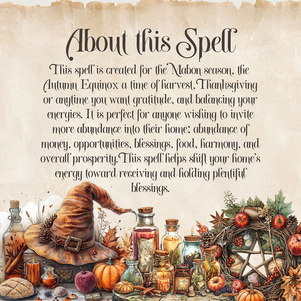 Thumbnail: Mabon Abundance at Home Spell printable envelope