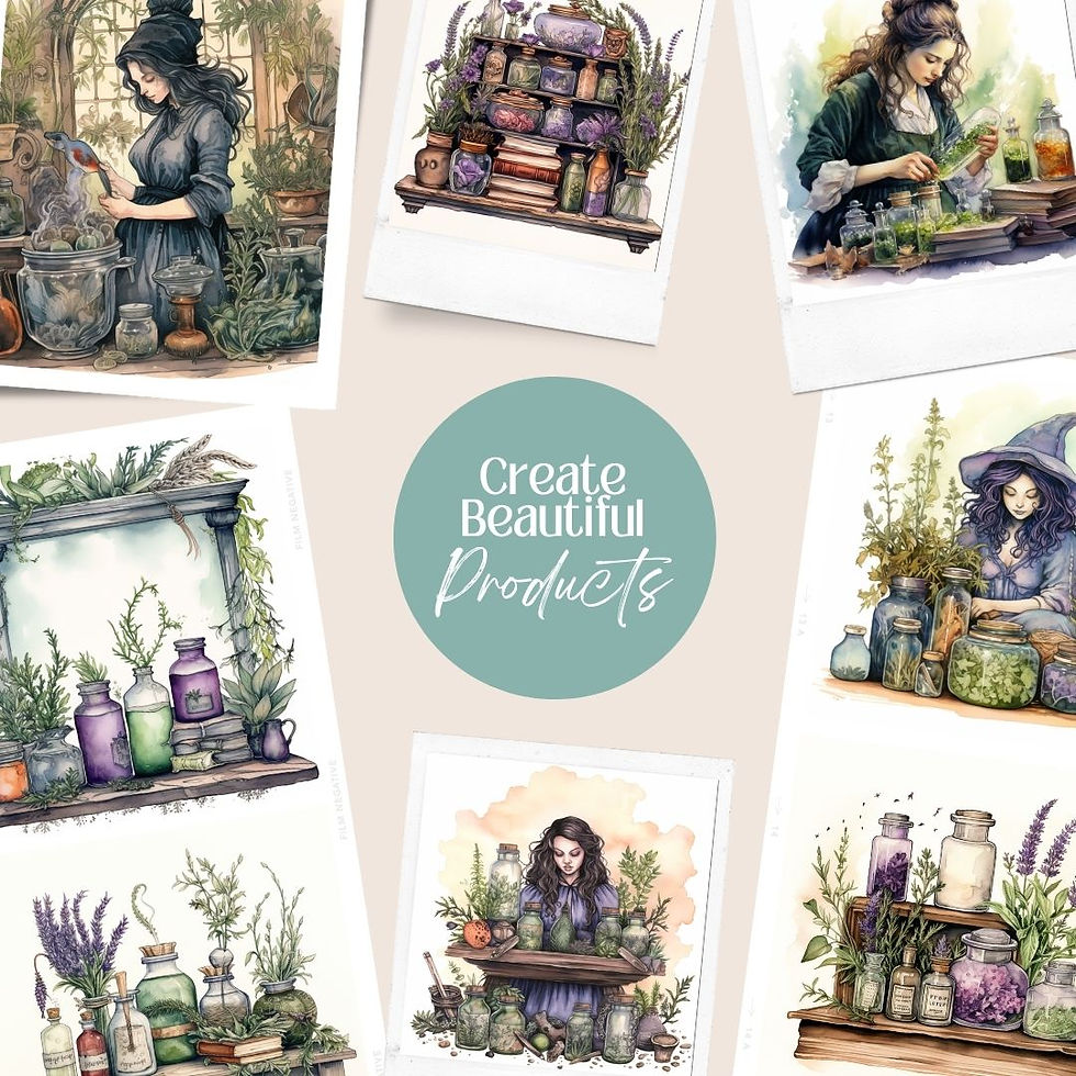 Miniatura: Holistic Witch Apothecary Stationary Set