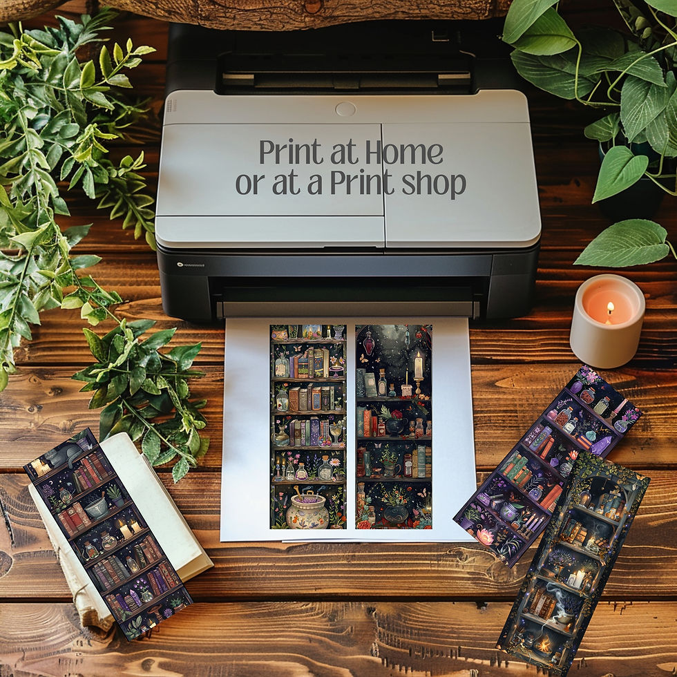 Miniatura: Witchy Cabinets Bookmark PNG Apothecary tag