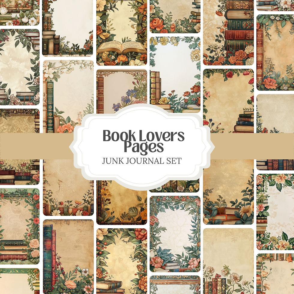Thumbnail: Book Lovers Border pages Set
