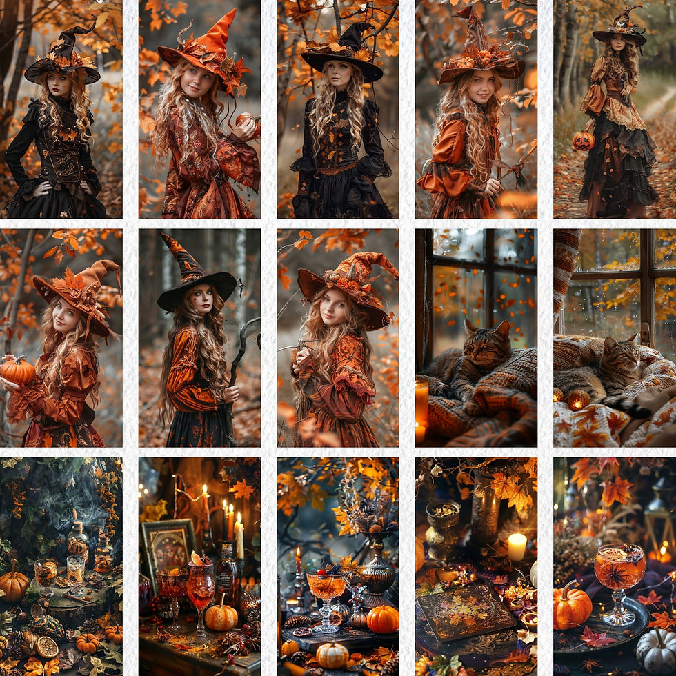 Miniatura: Autumn Witch Lifestyle stock photos Set
