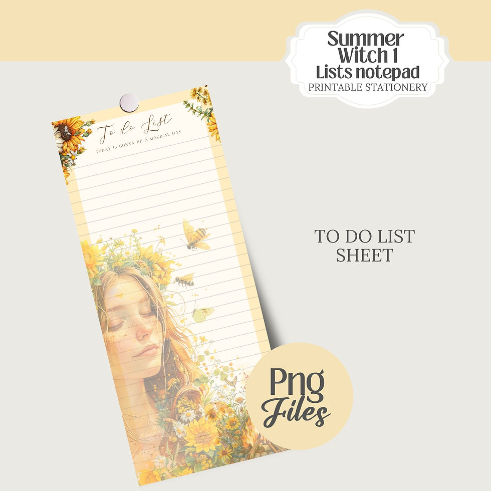 Miniatura: Summer witch 1 Printable Notepad bundle Stationery