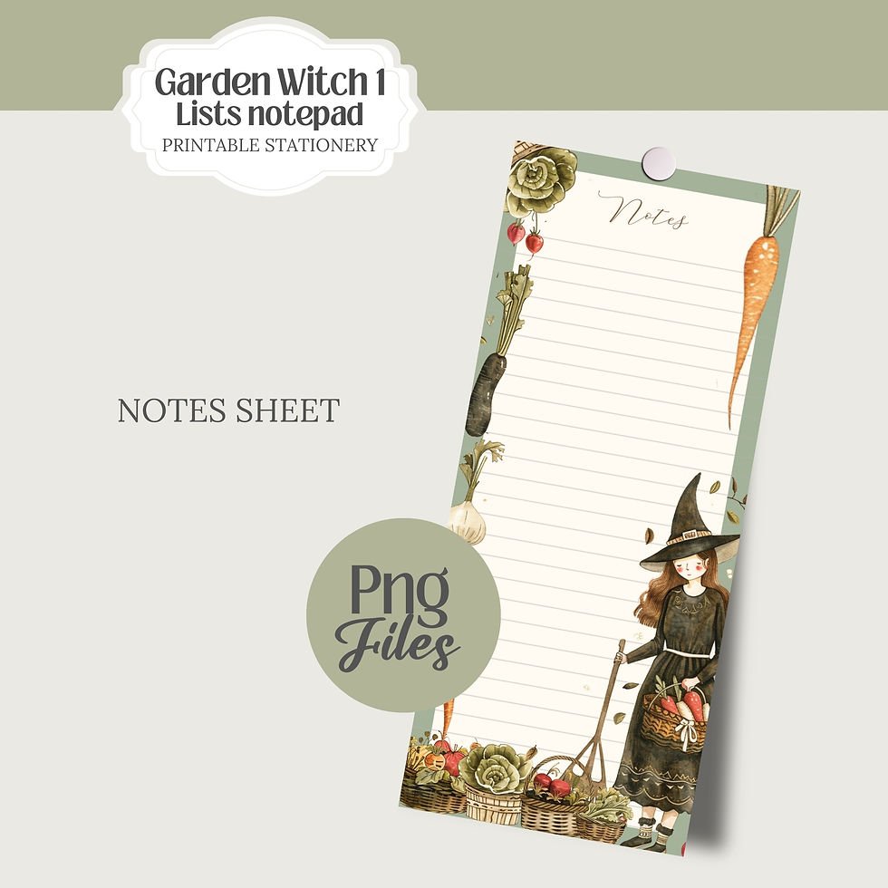Miniatura: Witch Garden 1 Printable Lists bundle Stationery