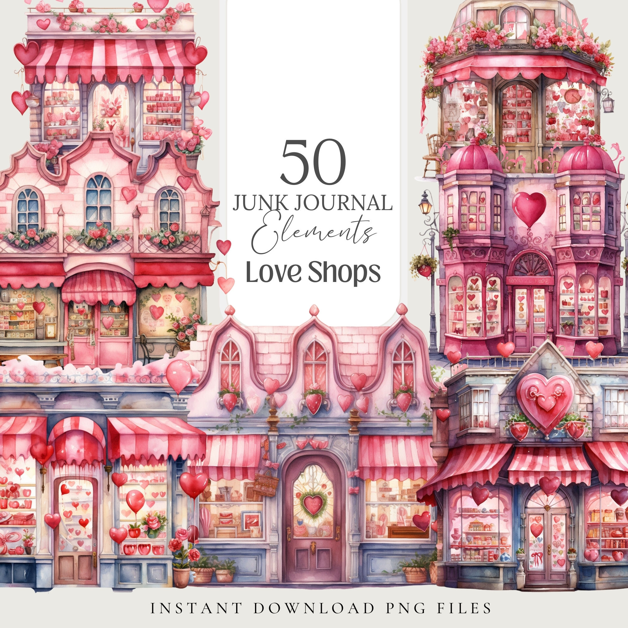 Love Shops Clipart set