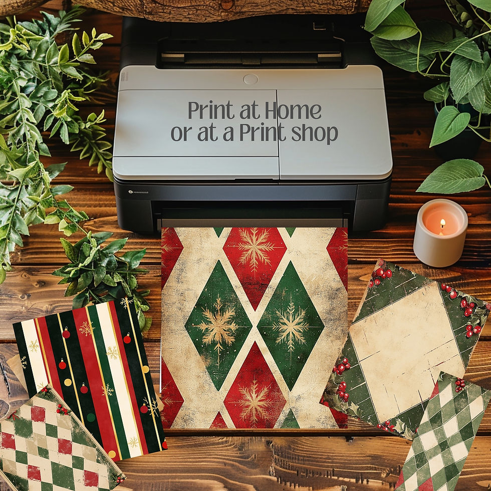 Miniatura: Vintage Christmas Retro Xmas PNG Illustrations Card Designs Scrapbook Ephemera